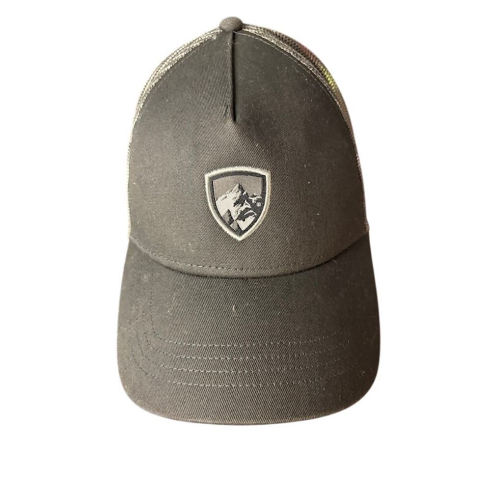 Kuhl's Trucker Hat gray w mountain logo white mesh dad cap adjustable hiking